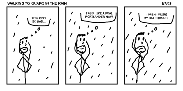 Walking to Guapo in the Rain