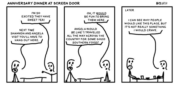 Anniversary Dinner at Screen Door