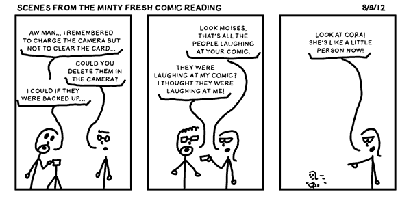 Scenes From the Minty Fresh Comic Reading