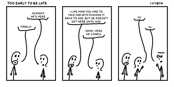 Too Early to Be Late