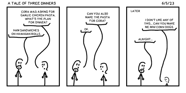 A Tale of Three Dinners